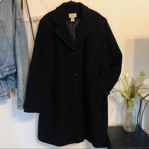 LL Bean Classic Lambswool Polo Coat, Three-Quarter